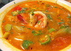 Canh Chua: Hot & Sour Soup with shrimp, tomato and vegetables